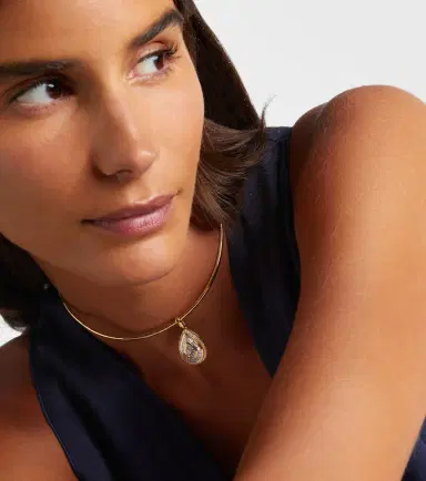 SHAY JEWELRY 18kt gold choker with diamonds | Thumbnail 6