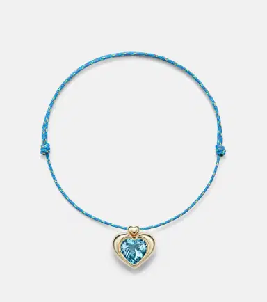 Roxanne First Cupid's Big Heart 14kt gold pendant necklace with topaz | Thumbnail 6