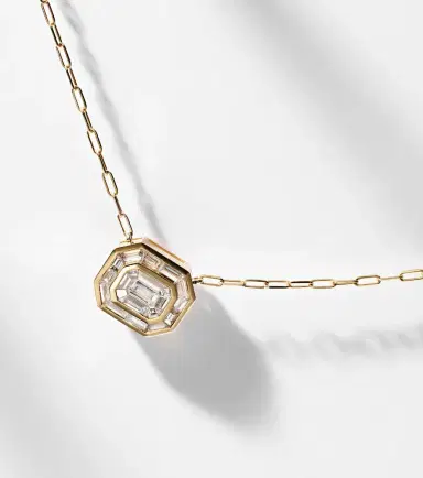 SHAY JEWELRY Illusion 18kt gold pendant necklace with diamonds | Thumbnail 6