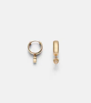 Roxanne First 14kt gold hoop earrings with diamonds | Thumbnail 2 Roxanne First 14kt gold hoop earrings with diamonds | Thumbnail 2