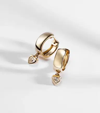 Roxanne First 14kt gold hoop earrings with diamonds | Thumbnail 5 Roxanne First 14kt gold hoop earrings with diamonds | Thumbnail 5