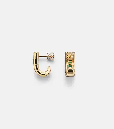 SHAY JEWELRY Scales 18kt gold earrings with emeralds | Thumbnail 2 SHAY JEWELRY Scales 18kt gold earrings with emeralds | Thumbnail 2