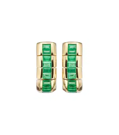 SHAY JEWELRY Scales 18kt gold earrings with emeralds | Thumbnail 1 SHAY JEWELRY Scales 18kt gold earrings with emeralds | Thumbnail 1