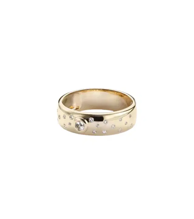 Roxanne First 14kt gold ring with diamonds
