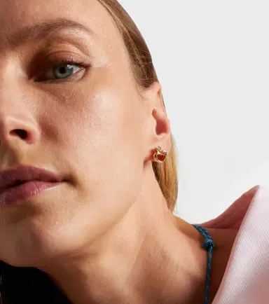 Roxanne First 14kt gold single earring with citrine and peridot | Thumbnail 3