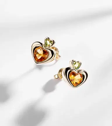 Roxanne First 14kt gold single earring with citrine and peridot | Thumbnail 5
