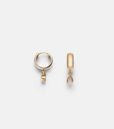 Roxanne First 14kt gold hoop earrings with diamonds | Thumbnail 2 Roxanne First 14kt gold hoop earrings with diamonds | Thumbnail 2