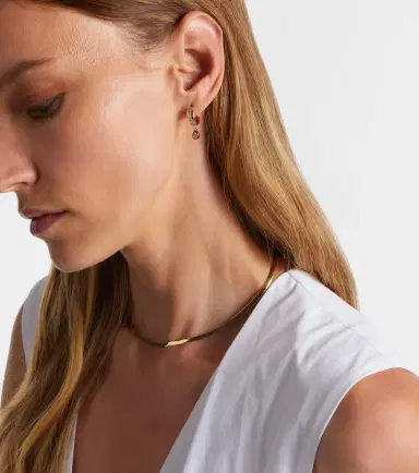 Roxanne First 14kt gold hoop earrings with diamonds | Thumbnail 3 Roxanne First 14kt gold hoop earrings with diamonds | Thumbnail 3