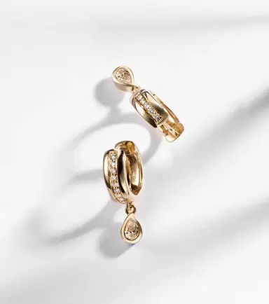 Roxanne First 14kt gold hoop earrings with diamonds | Thumbnail 5 Roxanne First 14kt gold hoop earrings with diamonds | Thumbnail 5