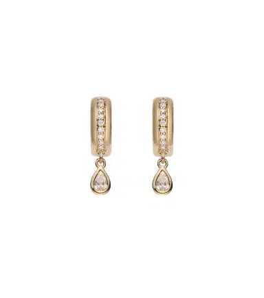Roxanne First 14kt gold hoop earrings with diamonds | Thumbnail 1 Roxanne First 14kt gold hoop earrings with diamonds | Thumbnail 1