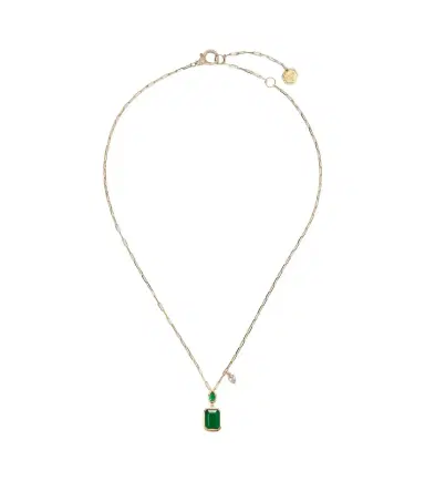 SHAY JEWELRY 18kt gold pendant necklace with emeralds and diamond | Thumbnail 1 SHAY JEWELRY 18kt gold pendant necklace with emeralds and diamond | Thumbnail 1