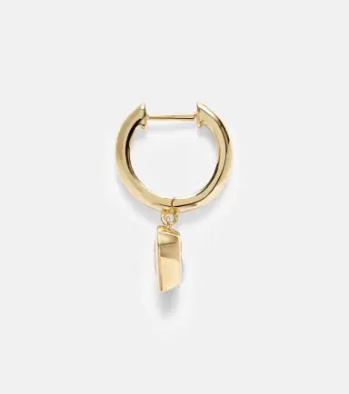 SHAY JEWELRY 18kt gold single huggie with diamonds | Thumbnail 2