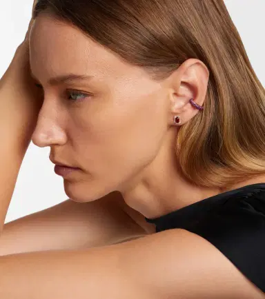 Shay Jewelry Jumbo 18kt gold ear cuff with rubies | Thumbnail 3