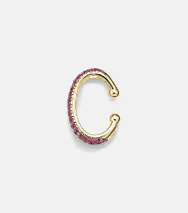 Shay Jewelry Jumbo 18kt gold ear cuff with rubies | Thumbnail 4