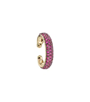 Shay Jewelry Jumbo 18kt gold ear cuff with rubies | Thumbnail 1