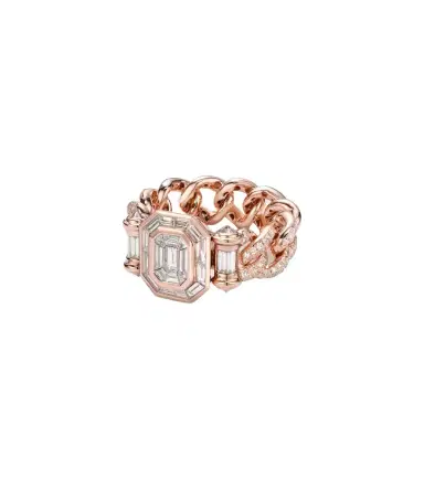 Shay Jewelry Halo Link 18kt rose gold ring with diamonds | Thumbnail 1
