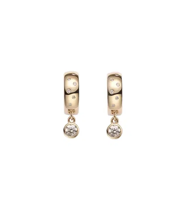 Roxanne First 14kt gold earrings with diamonds