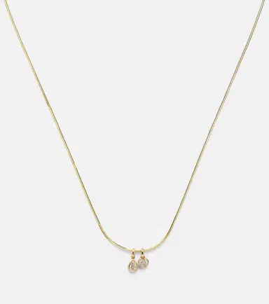 Roxanne First 14kt gold pendant necklace with diamonds | Thumbnail 2