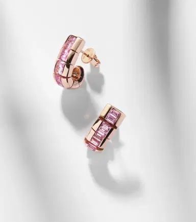 SHAY JEWELRY 18kt rose gold earrings with sapphires | Thumbnail 5