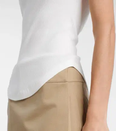 Courreges Courrèges Buckle 90's ribbed-knit cotton tank top | Thumbnail 3