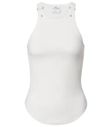 Courreges Courrèges Buckle 90's ribbed-knit cotton tank top | Thumbnail 1