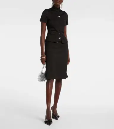 Courreges Courrèges Interlock Tracksuit midi skirt | Thumbnail 4 Courreges Courrèges Interlock Tracksuit midi skirt | Thumbnail 4