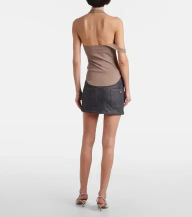 Courreges Courrèges Undressed 90's ribbed-knit cotton top | Thumbnail 5