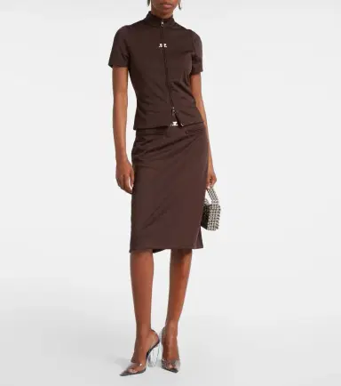 Courreges Courrèges Interlock Tracksuit midi skirt | Thumbnail 3 Courreges Courrèges Interlock Tracksuit midi skirt | Thumbnail 3