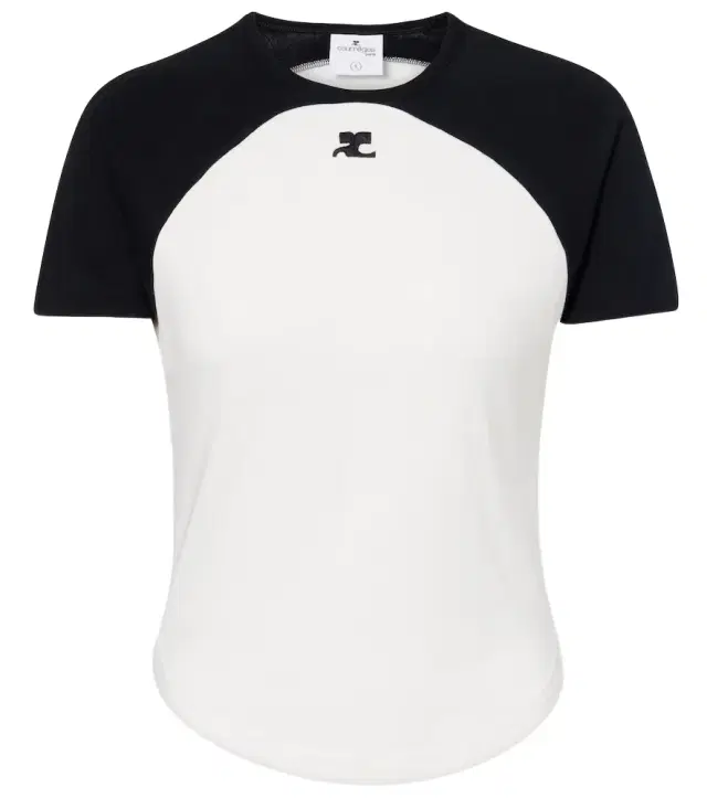 Courreges Courrèges Circle Contrast cotton jersey T-shirt