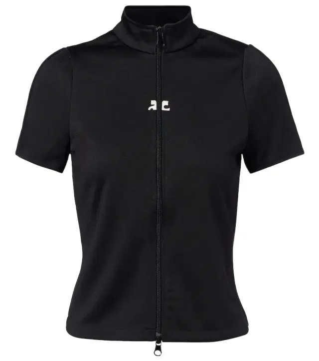 Courreges Courrèges Interlock logo zip-up jersey top