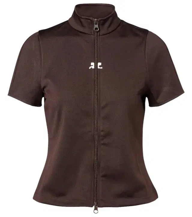 Courreges Courrèges Interlock jersey zip-up top