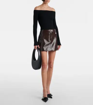 Courreges Courrèges Off-shoulder ribbed-knit top | Thumbnail 2