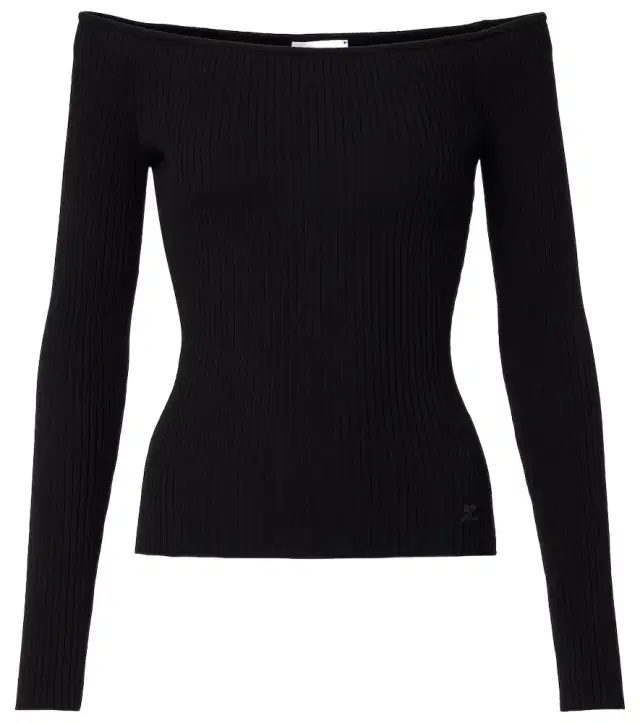 Courreges Courrèges Off-shoulder ribbed-knit top
