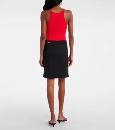 Courreges Courrèges Circle logo ribbed-knit tank top | Thumbnail 2