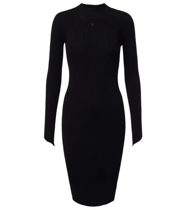 Courreges Courrèges Ribbed-knit jersey mini dress