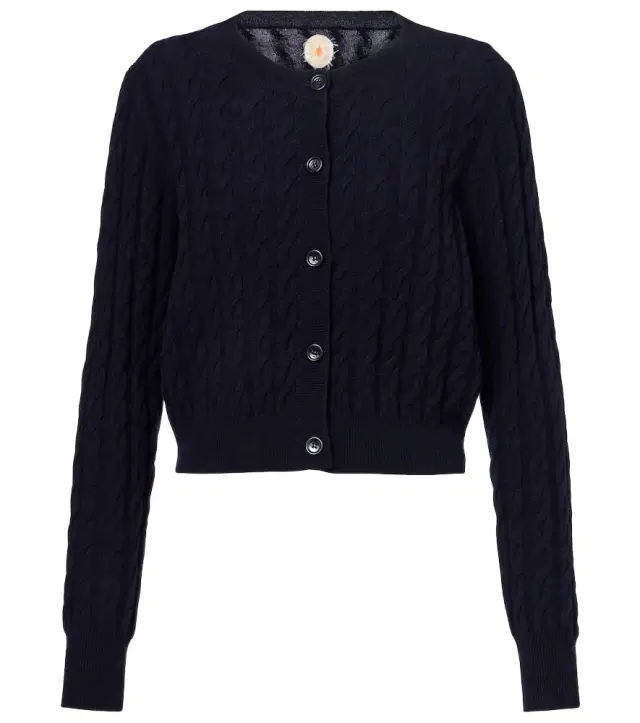 Jardin des Orangers Cable-knit wool and cashmere cardigan