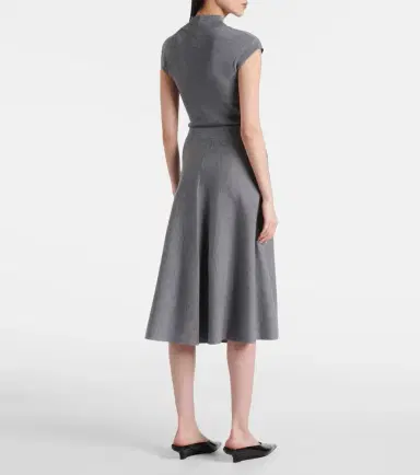 Jardin des Orangers Wool high-rise midi skirt | Thumbnail 4