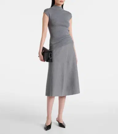 Jardin des Orangers Wool high-rise midi skirt | Thumbnail 5