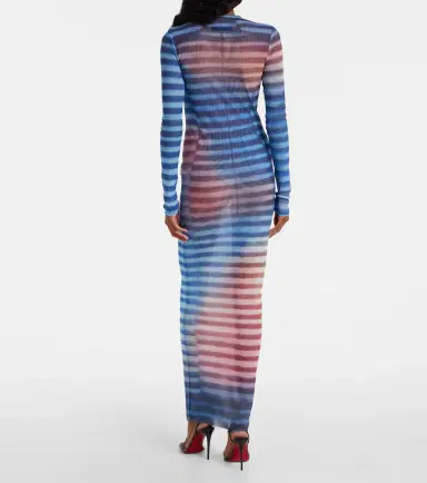 Jean Paul Gaultier Air striped tulle maxi dress | Thumbnail 2