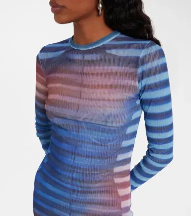 Jean Paul Gaultier Air striped tulle maxi dress | Thumbnail 3