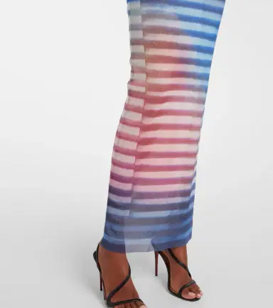 Jean Paul Gaultier Air striped tulle maxi dress | Thumbnail 4