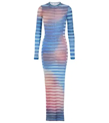 Jean Paul Gaultier Air striped tulle maxi dress | Thumbnail 1