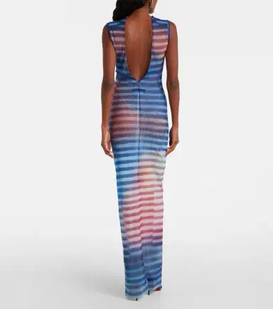 Jean Paul Gaultier Air striped tulle maxi dress | Thumbnail 2