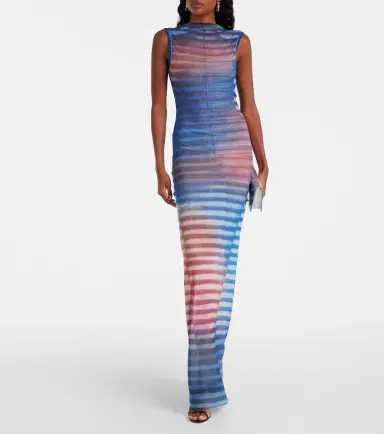 Jean Paul Gaultier Air striped tulle maxi dress | Thumbnail 3