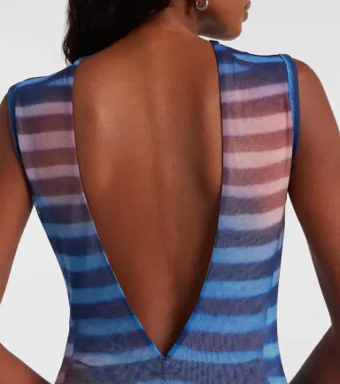 Jean Paul Gaultier Air striped tulle maxi dress | Thumbnail 4