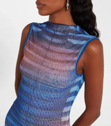 Jean Paul Gaultier Air striped tulle maxi dress | Thumbnail 6