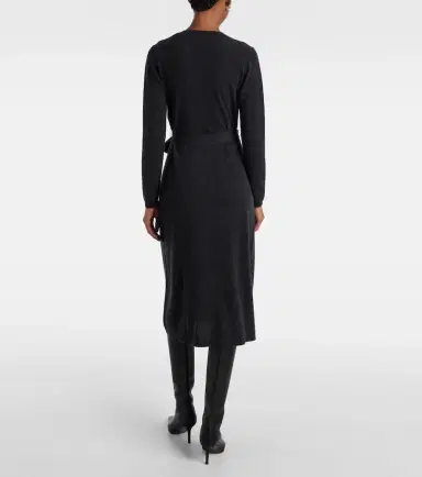 Jardin des Orangers Wool and cashmere wrap dress | Thumbnail 2