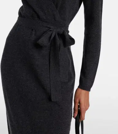 Jardin des Orangers Wool and cashmere wrap dress | Thumbnail 5