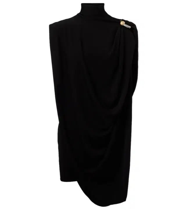 Jean Paul Gaultier Draped embellished jersey minidress