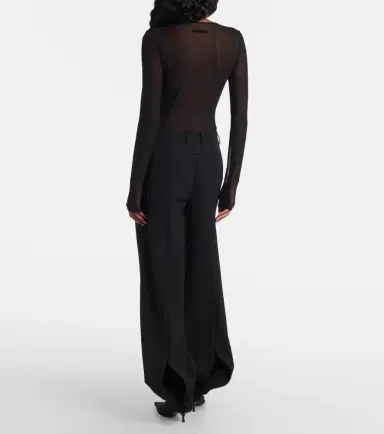 Jean Paul Gaultier Logo sequined tulle top | Thumbnail 2